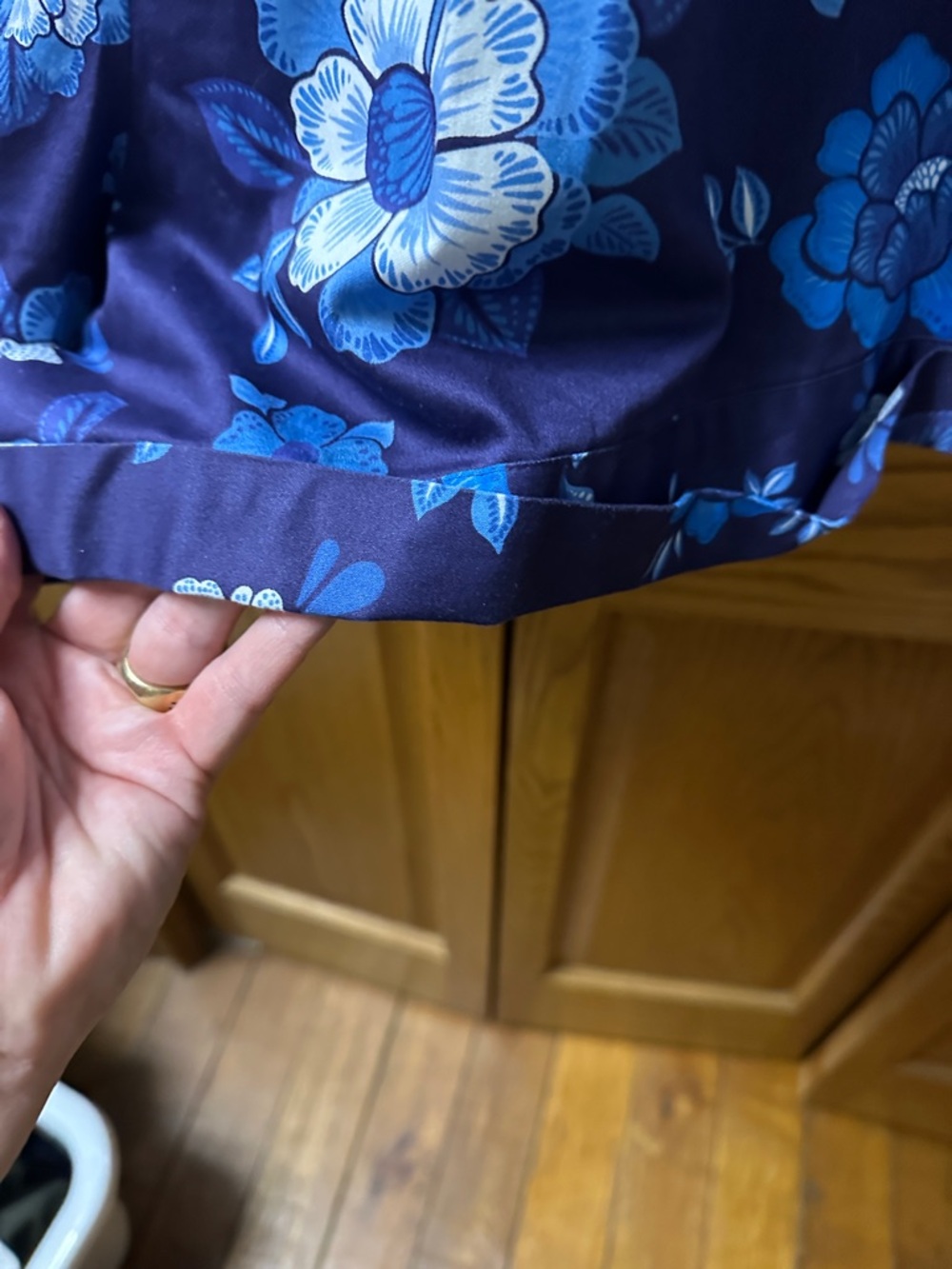Adrianna Papell Navy Blue Floral Short Sleeve Romper - Picture 8 of 8